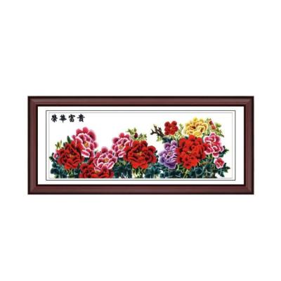 China Embroidery Modern Peony Chinese Style Peony Decorative Art Wall Painting for sale