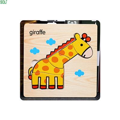 China Cartoon Toy Natural Wooden Toy 3D Animal Puzzles Wooden Puzzle Game Toys Children Wooden Toys for sale