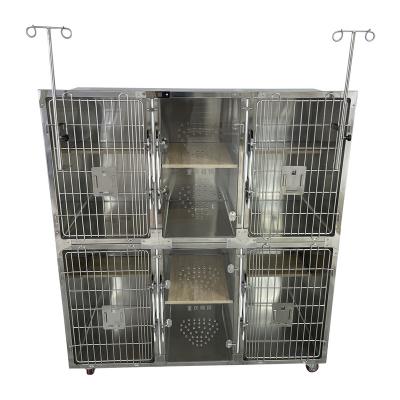 China Breathable SUS304 Stainless Steel Cage With Wooden Plastic Board Door Removable Plastic Wall for sale