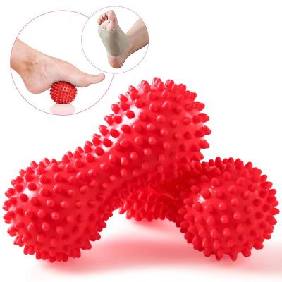 China Customizable Round LOGO Peanut Massage Ball Yoga Hedgehog Lift Ball Relax Muscle Fitness Fascia Exercise Ball Foot Massage for sale