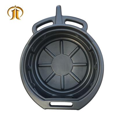 China Collecting Vehicle Oil 10 Liter HDPE Material Plastic Oil Drain Liquid Drip Pan for sale