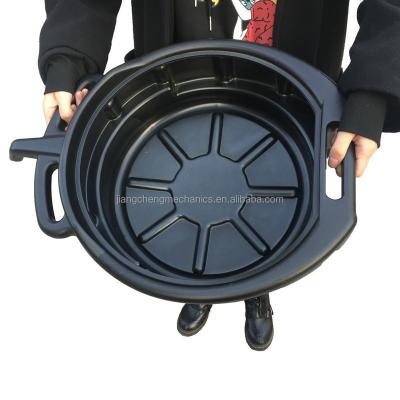 China Vehicle Oil 15L&10L Polyethylene Cirecle Oil Drain Pan For Repair Tools Collecting for sale