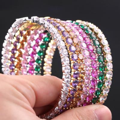 China Long Color Keeping Big Colored Stones Huggie Circle Earrings Fashion Women Wearing Earrings for sale