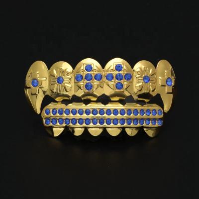 China Diamond grillz Mister Jewelry copper grillz teeth gold plated , grillz precio for sale