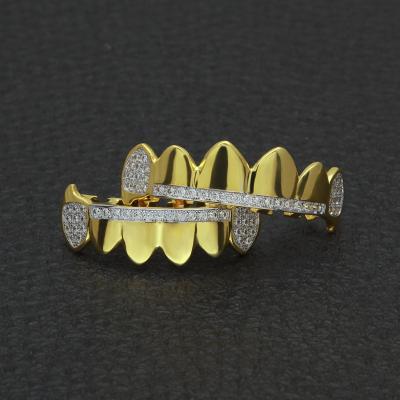 China Diamond grillz Mr. Jewelry gold teeth grillz fangs, grillz gold teeth for sale