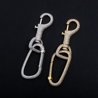 China Wholesale Luxury Designer Iced Out Diamond Keychain from Monsieur Jewelry Metal Hip Hop for sale