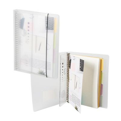 China A5 A6 B5 thick hardcover book pp binding folder loose-leaf notebook with 6 9 20 26 rings/holes for sale