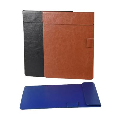 China Sturdy and durable to use storage note paper restaurant menu clipboards small leather A5 clipboard with pen holder loop for sale