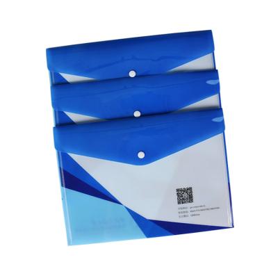 China Hot Selling Eco-friendly Office School A4 PP Envelope Stationary Folder My Clear Bag With Bottom Flash Folder for sale