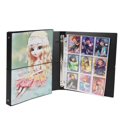 China Convenient Customized Plastic Collector Card Album, Ring Binder Binding Collector's Card Album with 9 Pockets Inside for sale