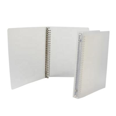 China Eco-friendly Stationery Frosted PP Cover Name Card Pocket Binder Rings Notebook 26 Metal Ring Binder Clip for sale