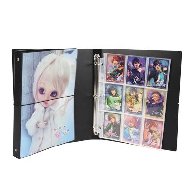 China Customized Eco-friendly Hand Made 15 Trading Card Collection Album Covers Binding 135 Pockets Binding Games Card Album for sale