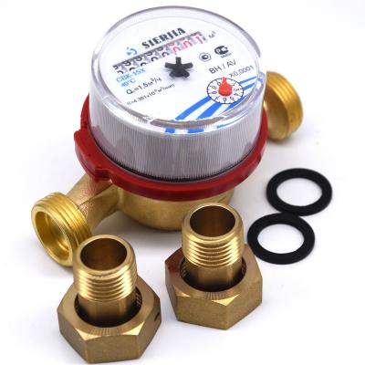 China high quality Factory price single jet direct reading Environmentally friendly Brass Water Meter for sale