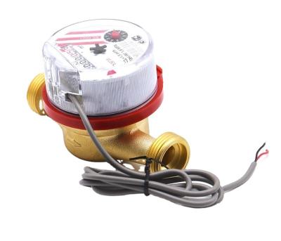 China Single Jet cheap wholesale Pulse output water meter Class B Brass Single Jet Impuls for sale