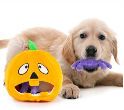 China Amazon Stocked Halloween Pet Toys Dog Bite Sounding Cotton Plush Chew Resistant Pet Toy Set for sale