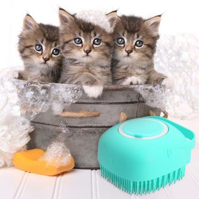 China Stocked Cheap Price Cat Care Accessories Silicone Dog Bath Massage Brush Shampoo Pet Supplies For Dogs for sale