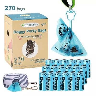 China Sustainable Eco Friendly Dog Poop Bag Doggie Bags Earth Rated Trash Dog Poop Bags With Dispense Customized Logo CN Biodegradable Material; FUJ for sale