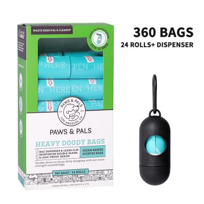 China Sustainable Earth Logo Waste Garbage Bag Custom Rated Dog Poop Bags Biodegradable Material Sustainable Clean Function Dogs Cats Animals for sale