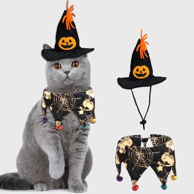 China Stocked Coat Dog Cosplay Dress Up Pet Bandana Clothes Scarf Set Cat Halloween Costume For Pet Holiday for sale