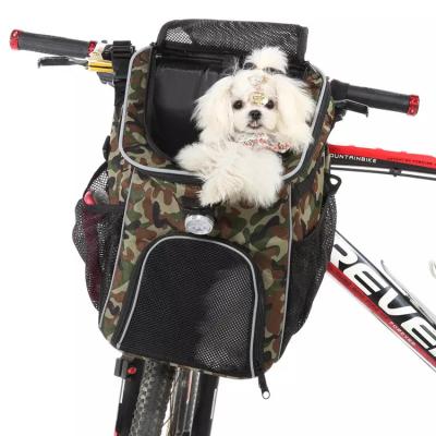 China Outdoor Cat Shoulder LED Portable Expandable Foldable Light Carrier Basket Bike Dog Reflective Backpack for sale