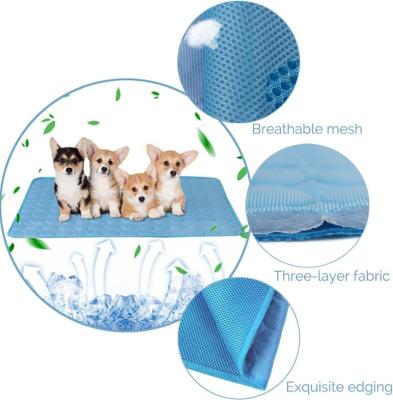 China Portable Elevated Dog High Cooling Cooling Bed Pet Cradle Blanket Cooling Mat Summer Pad Mat for Dogs Cat Breath for sale