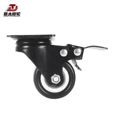 China Other Universal Caster 1.5 2 Inch Polyurethane Directional Mute Wheel Caster Wheel Furniture Wheel Industrial Wheelbarro for sale