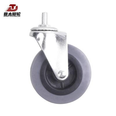 China Other Caster Wheel Manufacturer Lockers Trolley Silent Brakes Move TPR 2 3 4 5 Inch Anti-Static Casters for sale