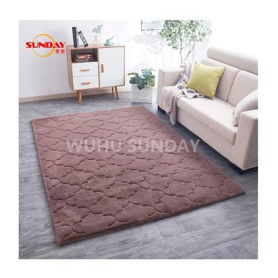 China Stain Resistant Quilted Faux Rabbit Fur Blanket For Home Decor for sale