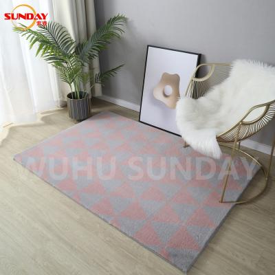 China Modern Printed Faux Rabbit Fur Blanket for sale