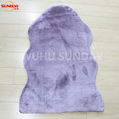 China Modern Tip-Faded Faux Rabbit Fur Blanket for sale