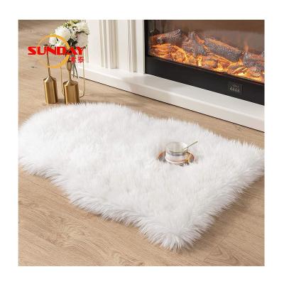 China Stain Resistant Shaped Solid Faux Fur Blanket For Home Decor for sale