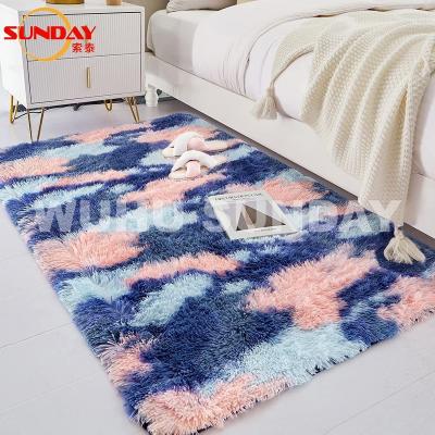 China Modern Tied Dyed PV Plush Fur Blanket for sale