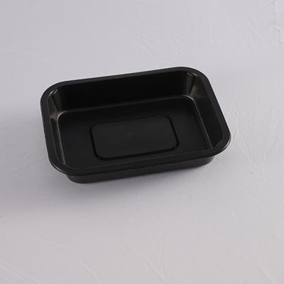 China Freshness Preservation Recycled Plastic Materials Food Oven Microwaveable CPET Bakery Plastic Baking Tray For Airline Meal for sale