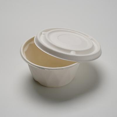 China Customizable Greaseproof Microwavable Eco-Friendly Biodegradable Food Containers Fresh Preservation Soup Bowl Bagasse Food Bowl for sale