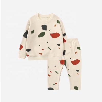 China Wholesale Casual Outfits Knit Cotton Custom Print Winter Baby Boy Clothing Set Two Piece Sets for sale