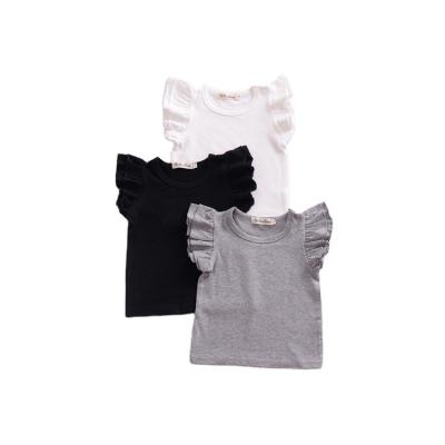 China Hot Selling Multi Colors Cotton Shorts Anti-wrinkle Floating Sleeve Top Shirts For Baby for sale