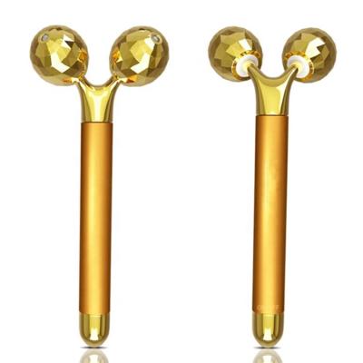 China For Home Use Brass Aluminum Waterproof Y-shape Massage Facial Body Face Shaping Rollers For Thin Face for sale