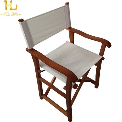 China Outdoor Lounge Leisure Furniture Beach Manager Armrest Single Folding Wood Chair for sale