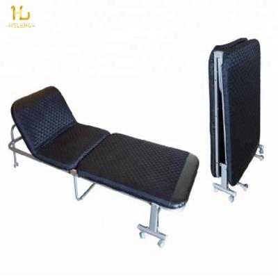 China Portable Portable Folding Bed With Mattress Metal Folding Single Bed for sale