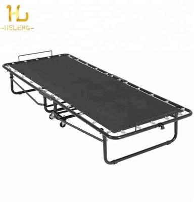 China Portable Camp Hotel Home Use Portable Folding Bed Metal Folding Single Bed for sale