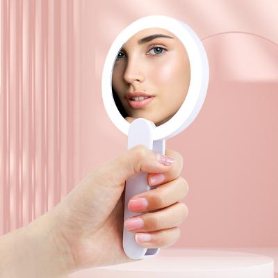 China New Design Portable Lighted For Handbag Folding Handbag Lighted Mirror Lighted Touch Screen Table Makeup Mirror for sale