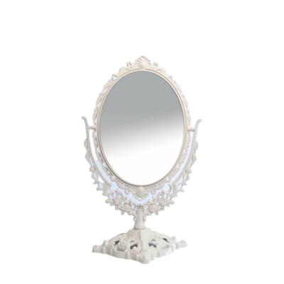 China European mirror office desk mirror retro mirrors double magnifying double side beauty vanity makeup mirror for sale