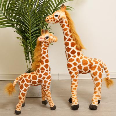 China High Quality Environmentally Friendly Zoo Mascot Plush Giraffe Realistic Standing Soft Stuffed Animal Giraffe Stuffed Toys for sale