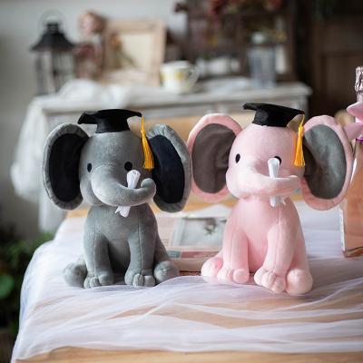 China Custom Cute Plush Eco-friendly Cute Plush Elephant Doll PP Cotton Kids Children Logo Elephant Soft Toy for sale