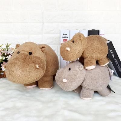 China New Arrival Zoo Eco-Friendly Zoo Playground New Arrival Hippo Souvenir Mascot Doll Wild Animal Cuddly Stuffed Plush Toy for sale