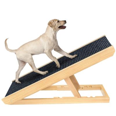 China Hot Selling Dogs Adjustable Pet Ramp Portable Pet Stairs For Wooden Dog Dog Agility Ramp for sale