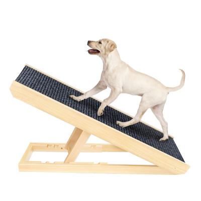 China Hot Selling Folding Pet Dog Ramp Portable Adjustable Waist Ladder Travel Foldable Dog Ramp For Bed for sale