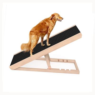 China Hot Selling Portable Folding Travel Dog Ramps For Small Size Dogs Foldable Dog Ramp Adjustable Pet Ramp For Bed for sale