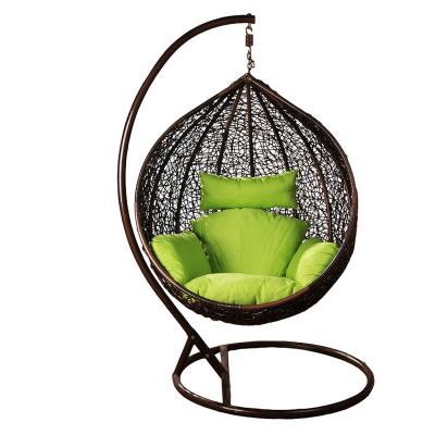 China Wholesale Modern Hanging Egg Chair Patio Swing Chair With Brackets Outdoor Furniture Rattan Patio Swings for sale