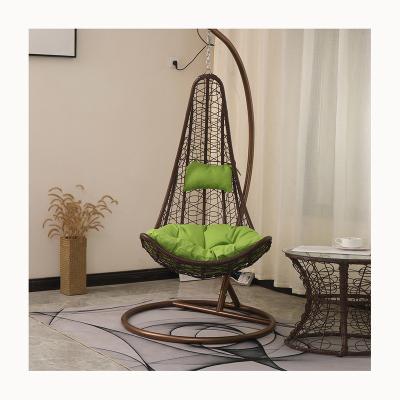 China Wholesale Modern Hanging Egg Chair Patio Swing Chair With Brackets Outdoor Furniture Rattan Patio Swings for sale